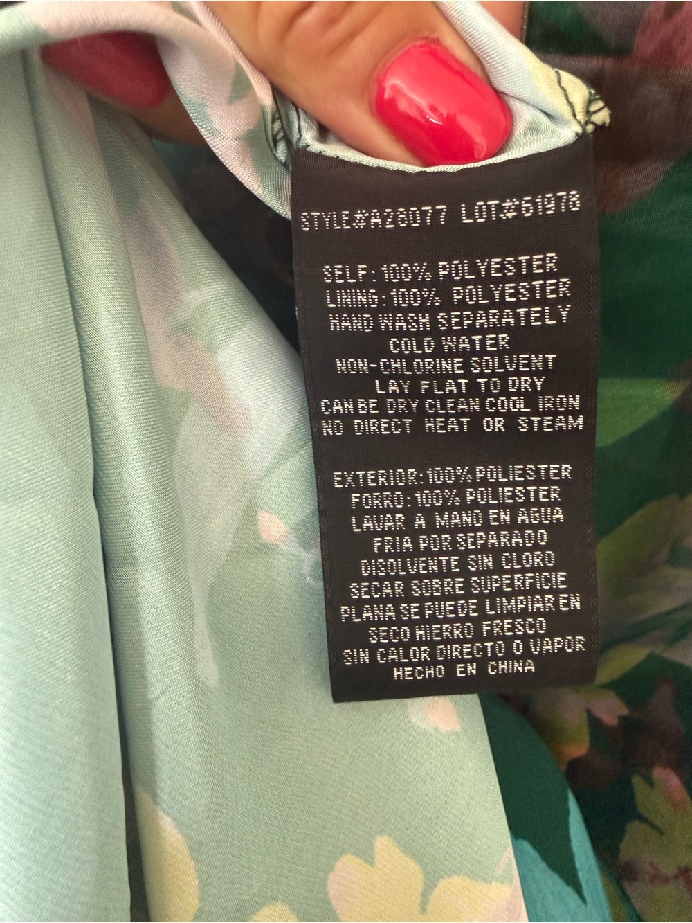 Betsy & Adam Floral Print Organza Sleeveless Gown - Picture 7 of 8